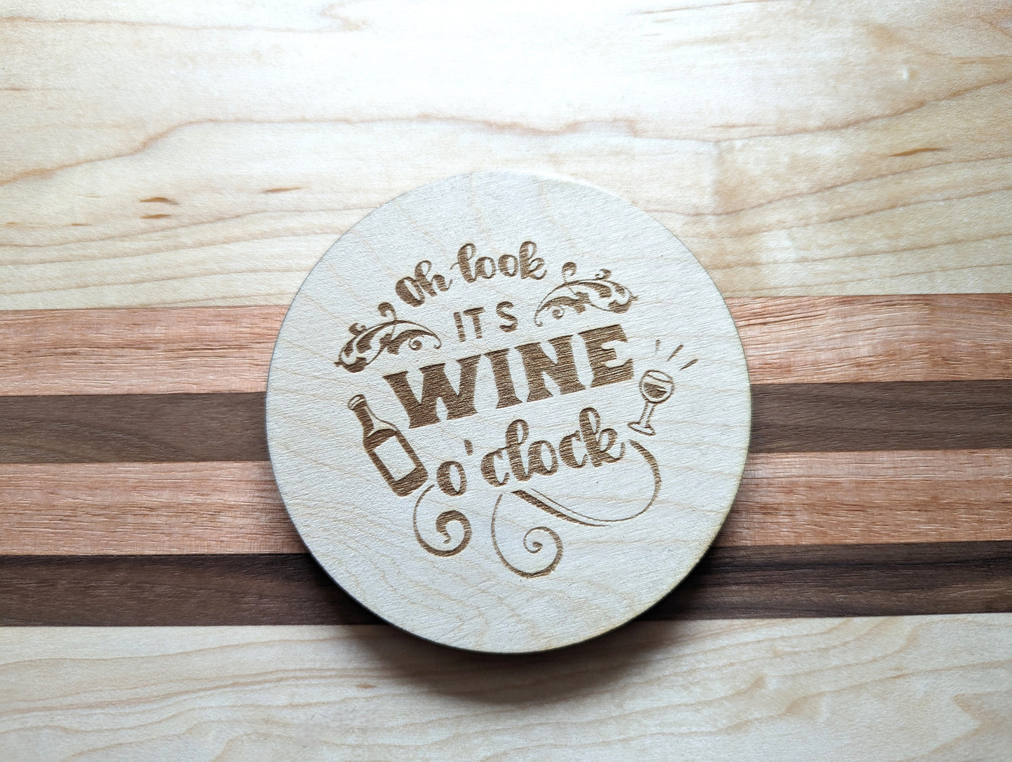 Personalized Laser Engraved Wood  Gift Coasters