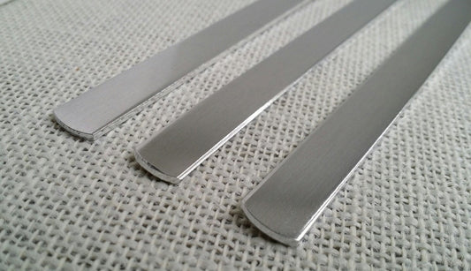 10 Pack of Polished 1/2" x 6" 12g Aluminum Bracelet Cuff Blanks