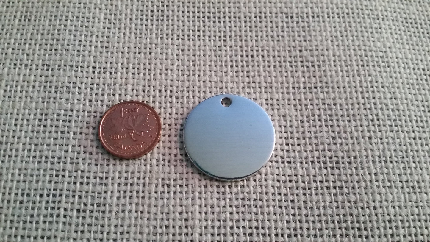 10 Pack of Polished 1 1/8' Metal Stamping 12g Aluminum Disc Blanks