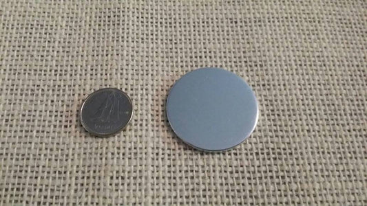 10 Pack of Polished 1 1/4' Metal Stamping Disc Blanks 14g Aluminum