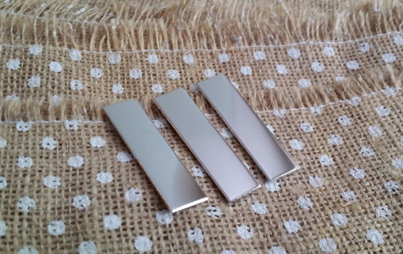 10 14g 1/2" x 1.75" Polished Aluminum Tag Blanks