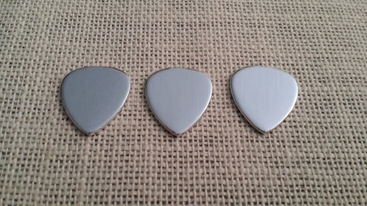 10 Pack of Polished Guitar Pick 14g Aluminum Stamping Blanks