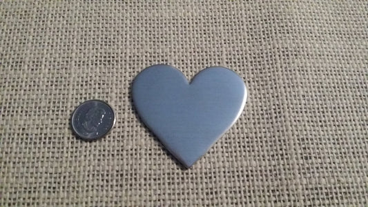 10 Pack of 2' Jumbo Heart Stamping Blanks 14g Aluminum