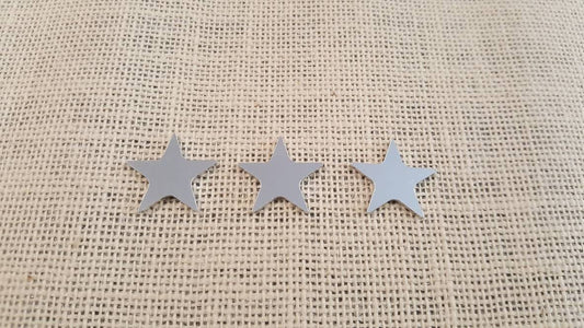 10 Pack of Polished 1' 14g Aluminum Star Blanks